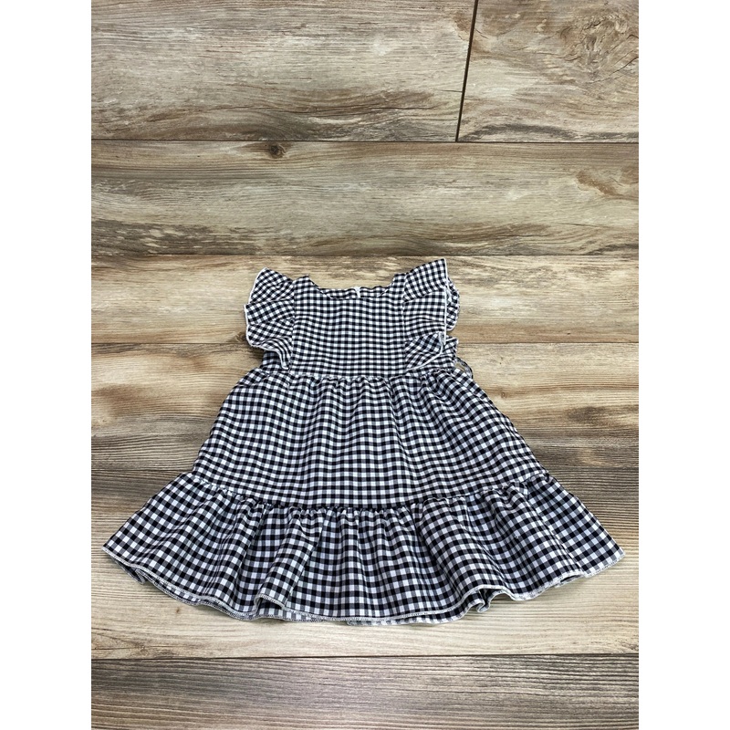 Shein Gingham Dress Black sz 2T
