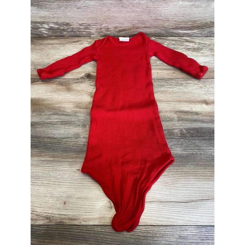 Spearmint Love Waffle Knotted Gown Red sz 0-3m