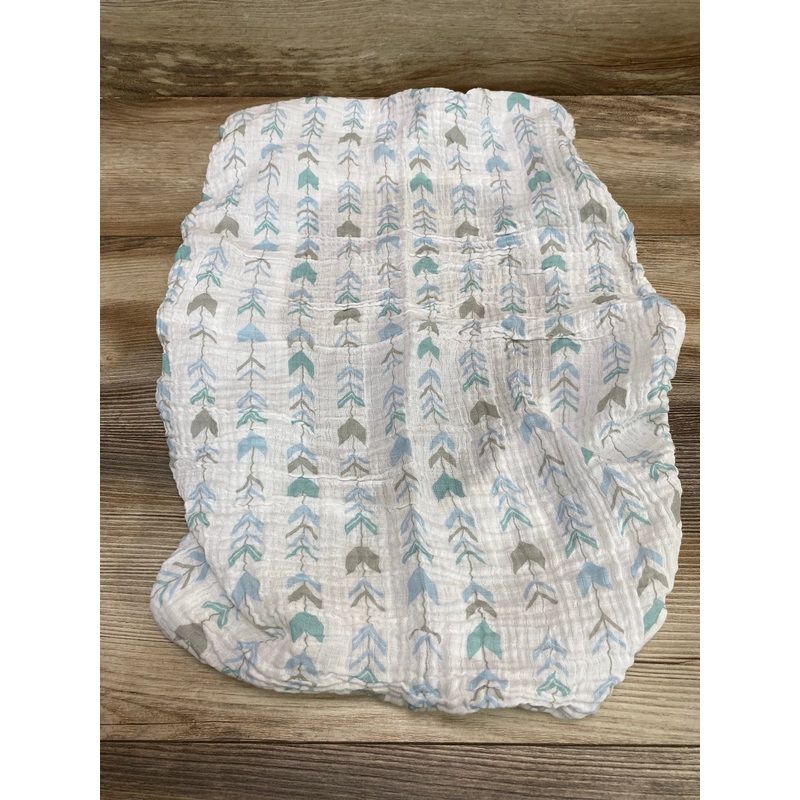 Summer Muslin Changing Pad Cover Teal-Muslin Geometric