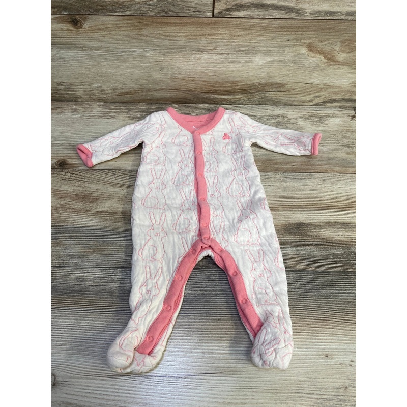 Baby Gap Bunny Print Sleeper Pink sz 0-3m