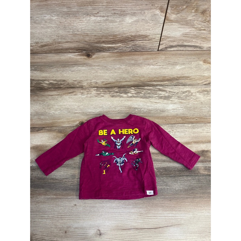 Baby Gap DC Justice League ‘Be a Hero’ T-Shirt Cerise sz 6-12m