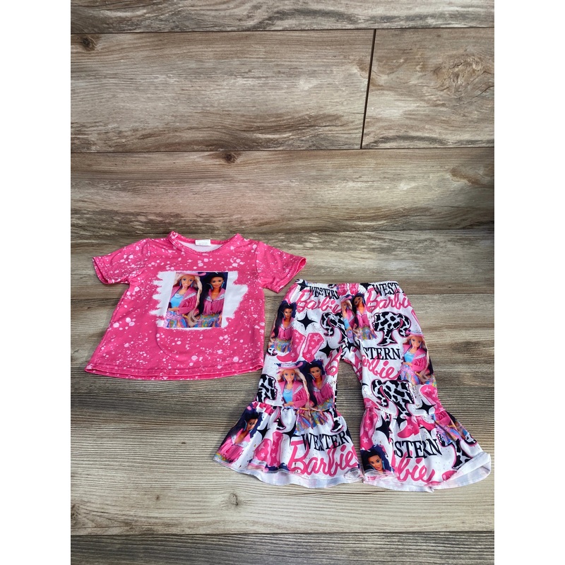Barbie 2pc Shirt & Pants White sz 3-6m