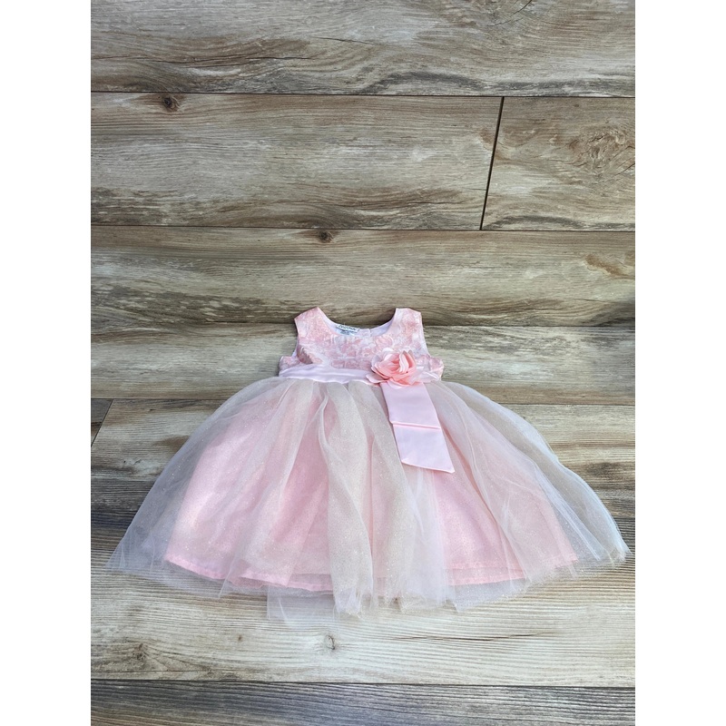 Blueberi Boulevard Floral Tulle Dress Pink sz 2T