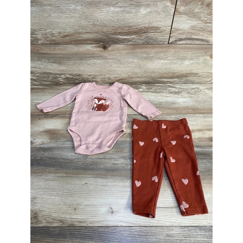 Carter’s 2pc Fox Bodysuit & Pants Pink sz 6m
