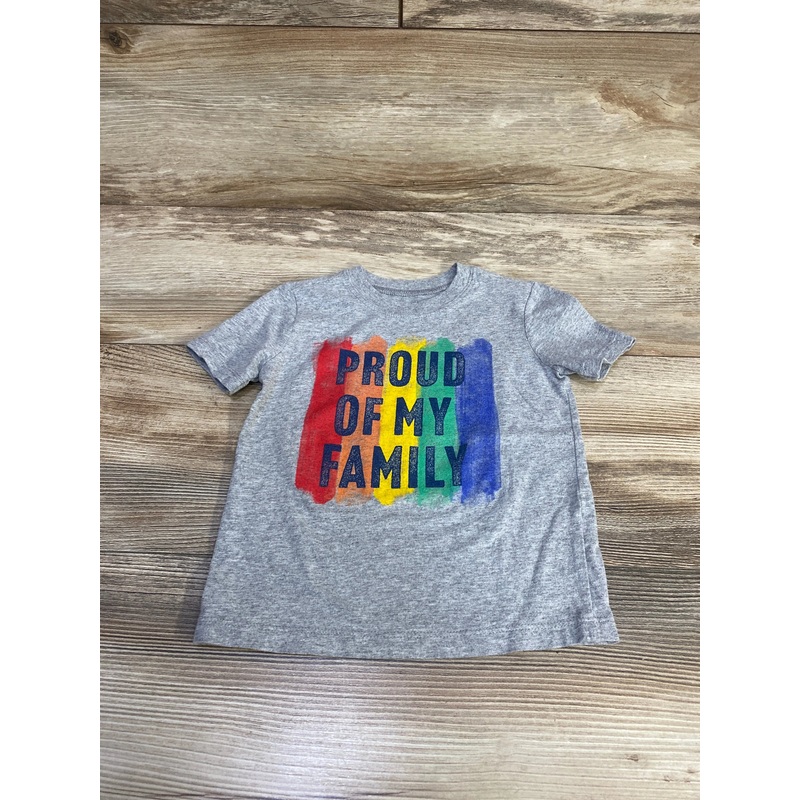 Carter’s Proud Of My Family Shirt Grey sz 18m