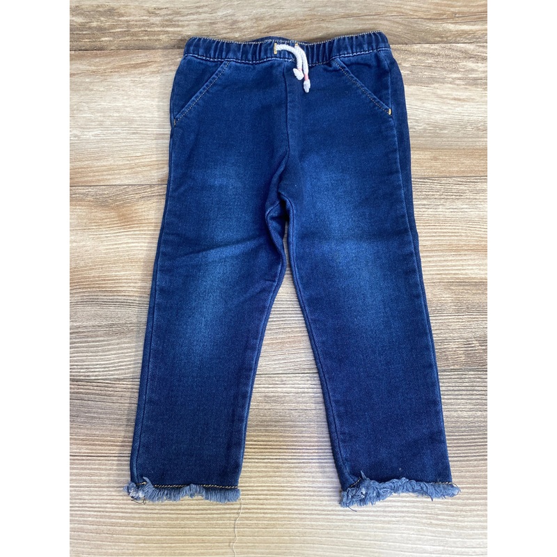 Cat & Jack Raw Edge Hem Pants Blue sz 18m