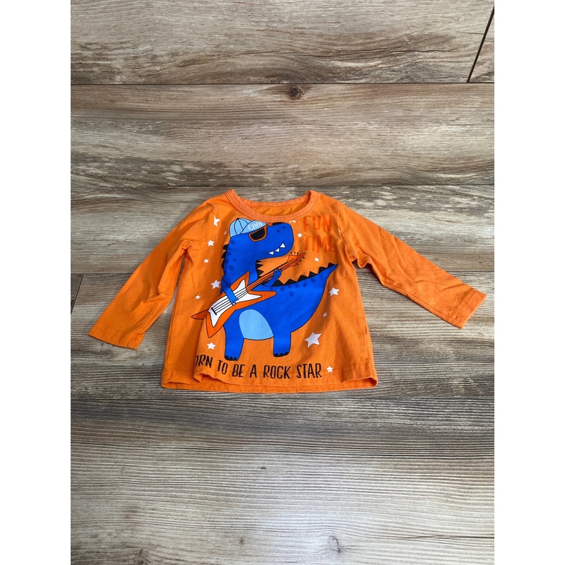 Fun Time Dino Shirt Orange sz 2T