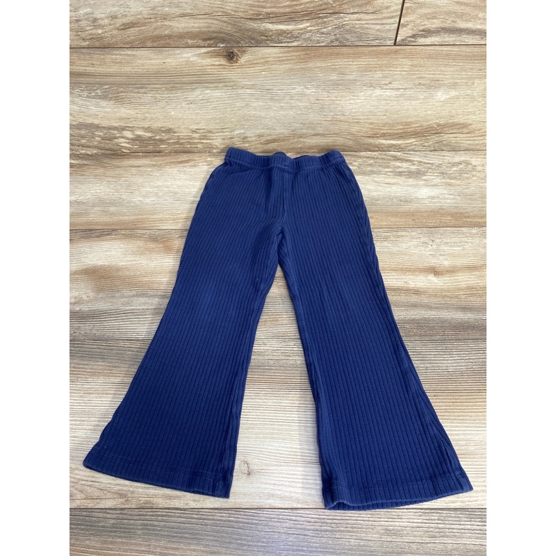 Hanna Andersson Ribbed Flare Leggings Blue sz 4T