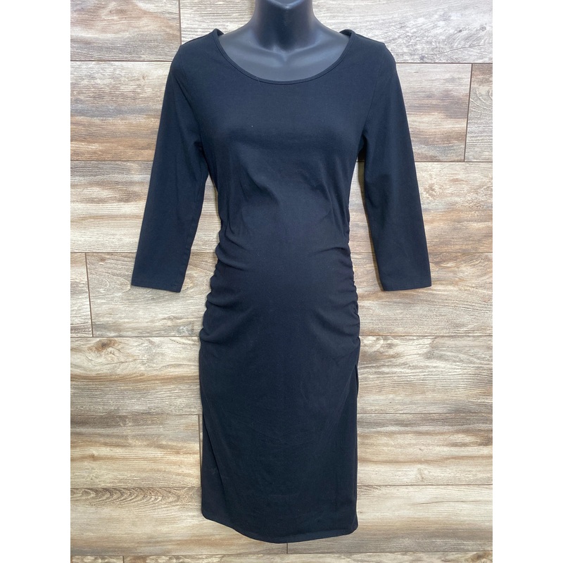 Isabel Maternity Solid Bodycon Dress Black sz Small