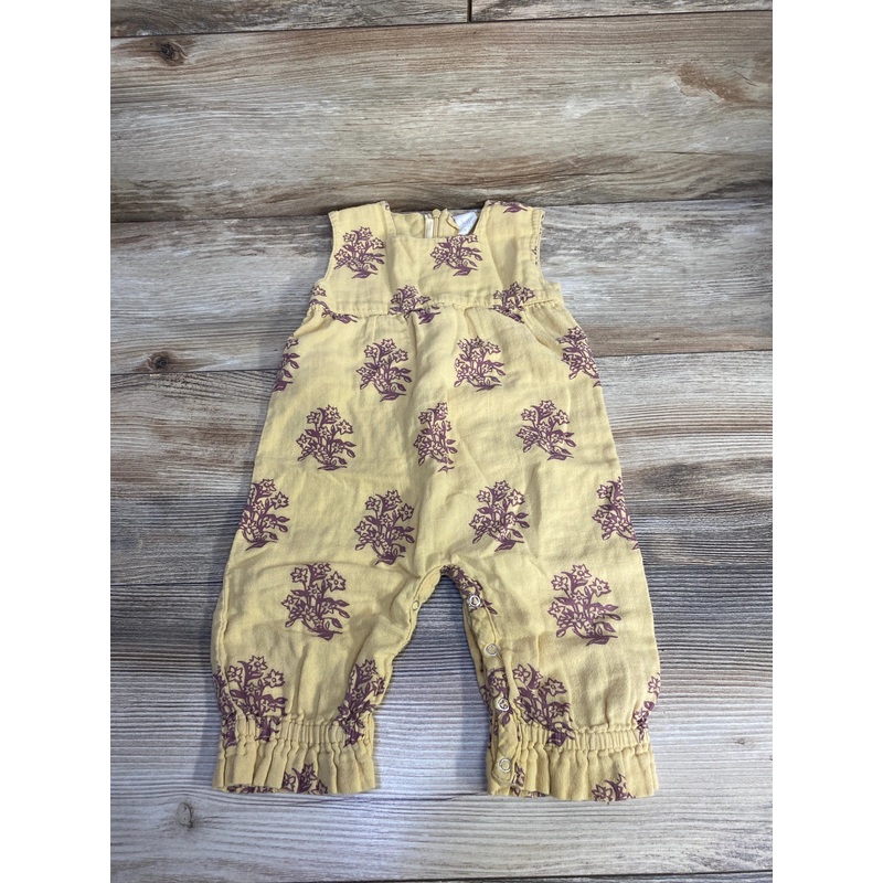 Kate Quinn Floral Tank Romper Yellow sz 6-12m