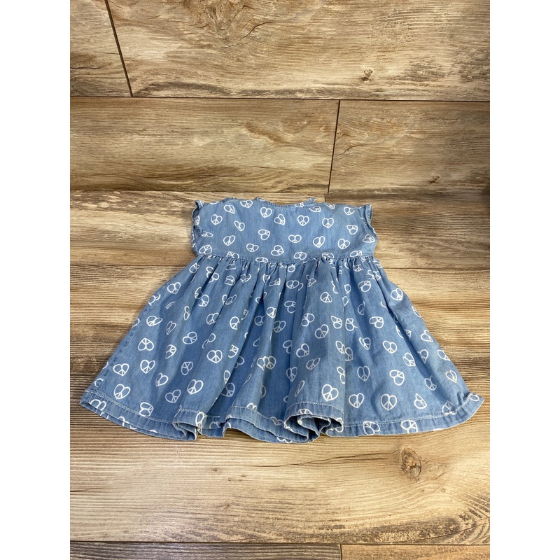 Molo Channi Love Peace Dress Blue sz 9-12m