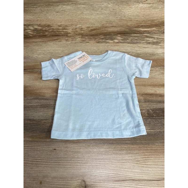 NEW Bella + Canvas So Loved Shirt Blue sz 6-12m