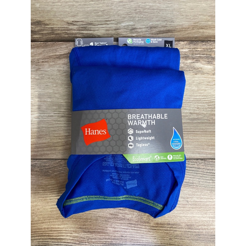 NEW Hanes Boys Tagless Crew & Pant Set Blue Sz XL (18-20)