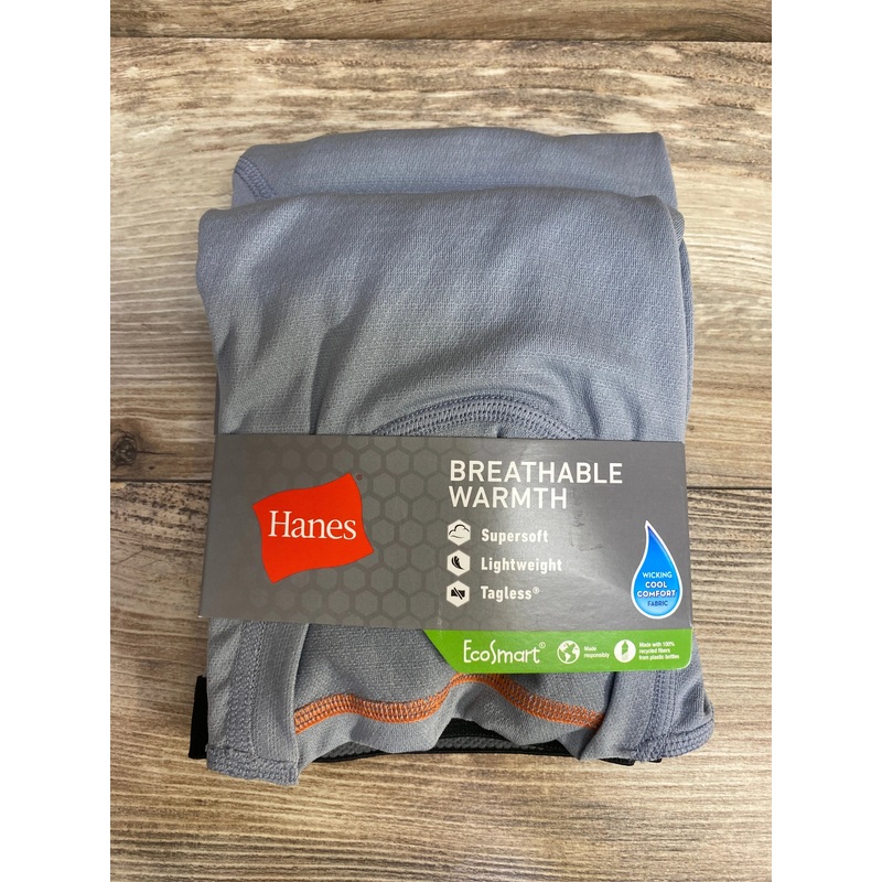 NEW Hanes Boys Tagless Crew & Pant Set Grey Sz L (14/16)