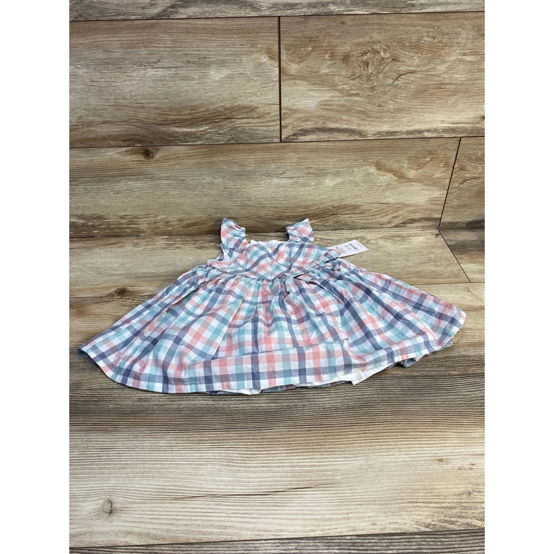 NEW Just One You 2pc Plaid Dress & Bloomers White sz 9m