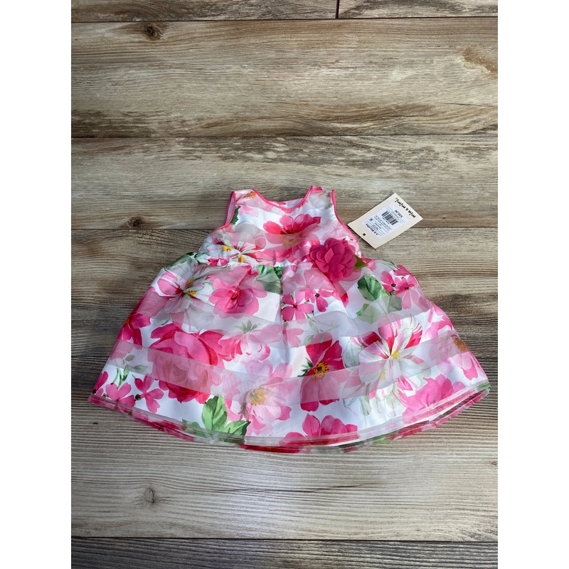 NEW Mia & Mimi 2pc Floral Dress & Bloomers White sz 3-6m