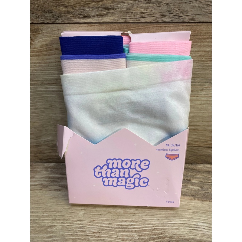 NEW More Than Magic 5Pk Seamless Hipsters Tie Dye Sz XL (14/16)