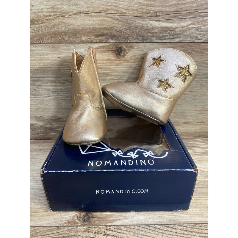 Nomandino Spark Gold Boots sz 1, 3-6m