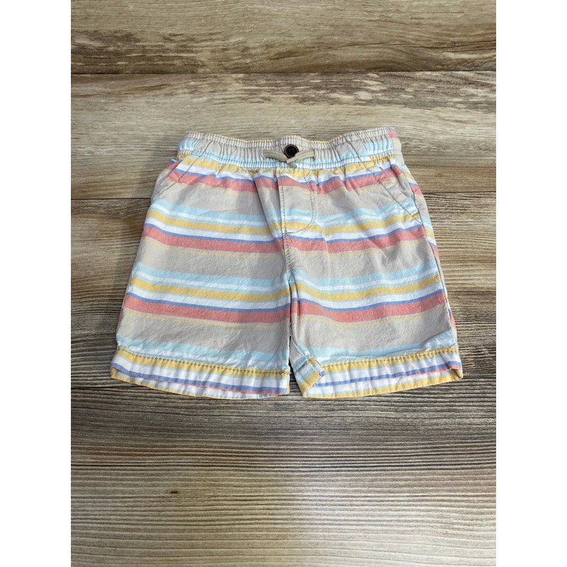 Oshkosh Striped Drawstring Shorts Beige sz 18m
