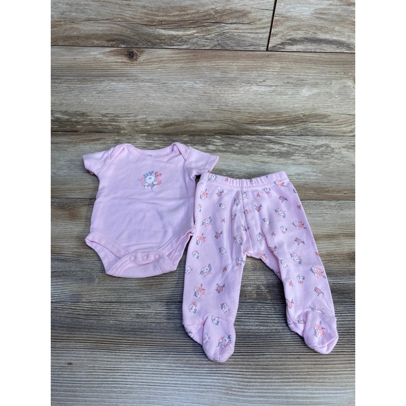 Rock A Bye Baby Boutique 2pc Bodysuit & Pants Pink sz 0-3m