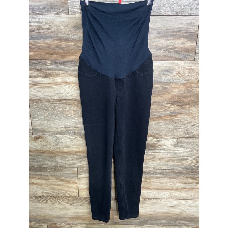 Spanx Maternity Full Panel Jeanish Ankle Leggings Black sz Medium