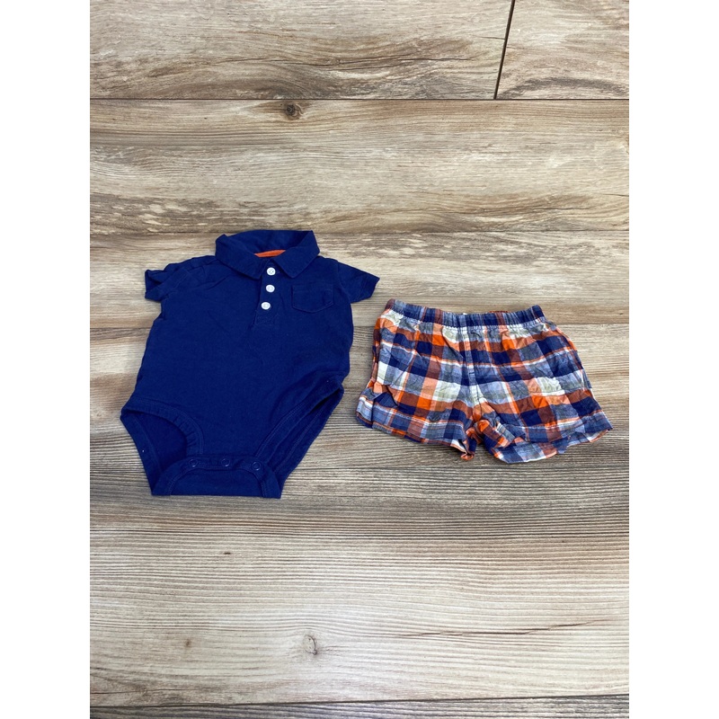 Carter’s 2pc Polo Bodysuit & Shorts Navy sz 6m Navy 6m