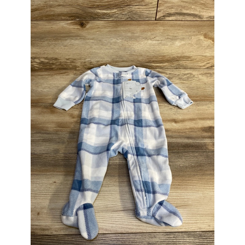 Carter’s Plaid Blanket Sleeper Blue sz 6m