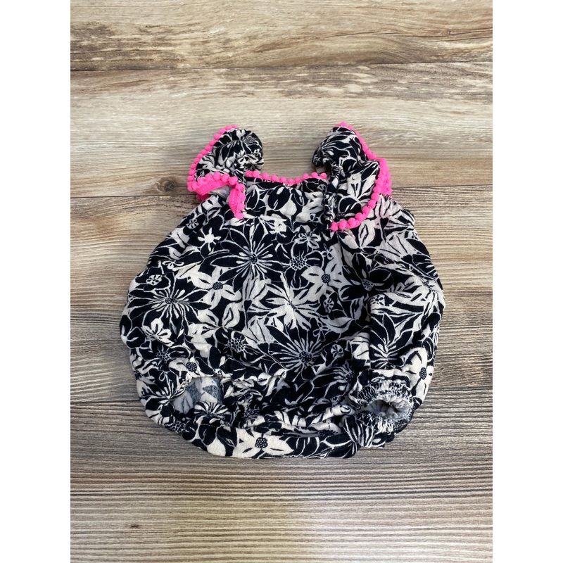 Cat & Jack Floral Romper Black sz 6-9m Black 6m