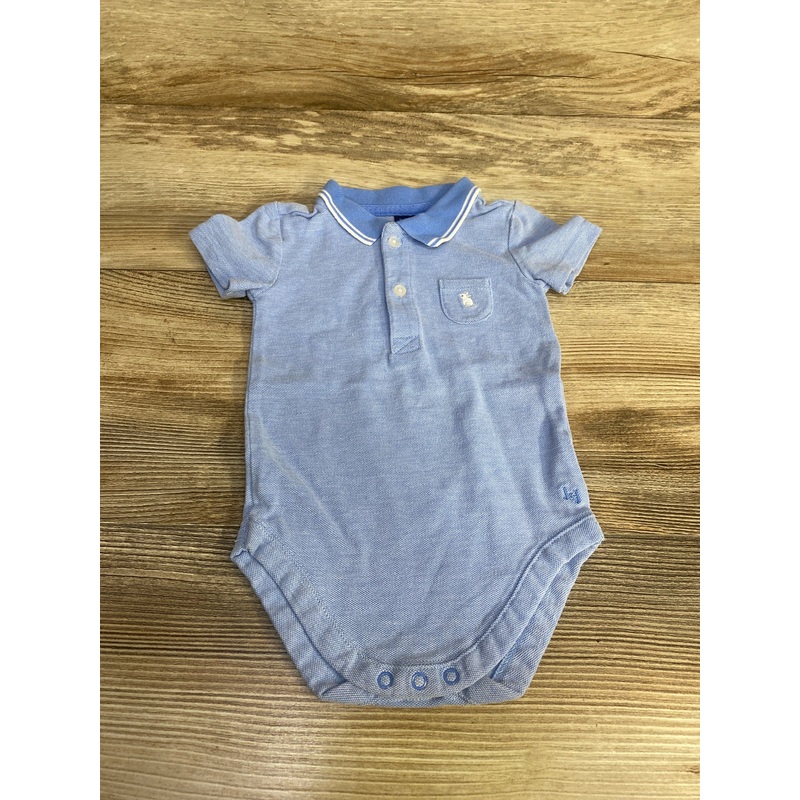 Janie and Jack Pocket Polo Bodysuit Blue sz 3-6m