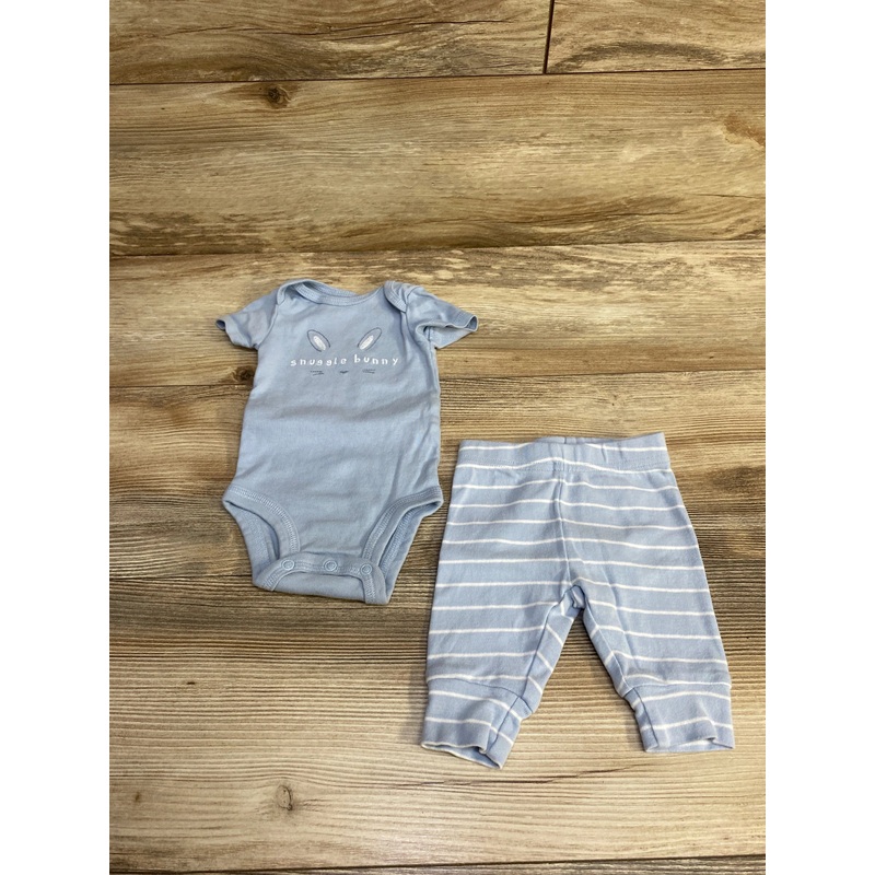 Just One You 2pc Snuggle Bunny Bodysuit & Pants Blue sz 3m