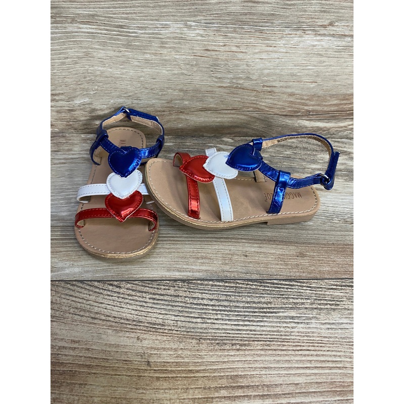 Maggie & Zoe USA Hearts Sandals sz 9c