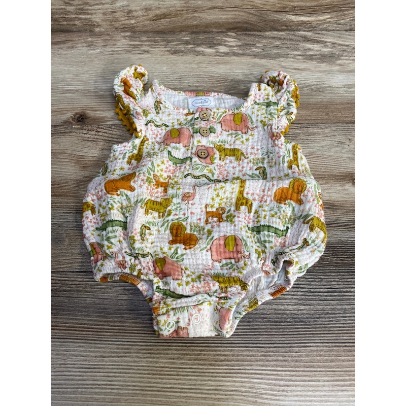 Mudpie Henley Safari Romper White sz 3-6m White 3m