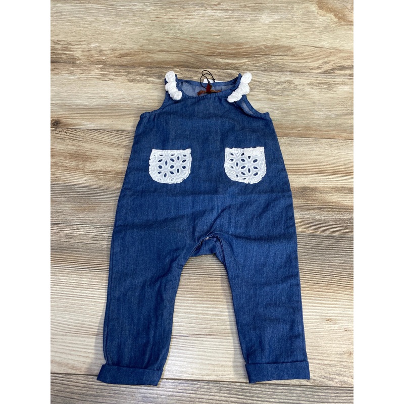 NEW 7 For All Mankind Chambray Jumpsuit Blue sz 3-6m