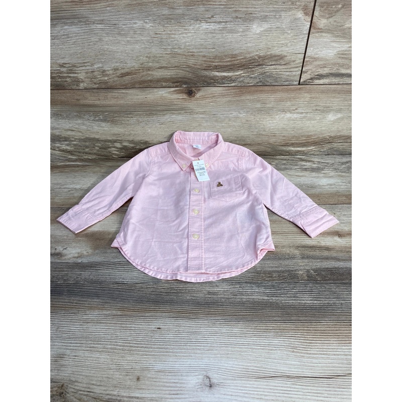 NEW Baby Gap Oxford Button-Down Shirt Pink sz 12-18m Pink 12m