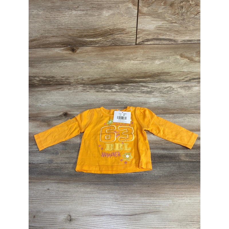 NEW Boboli 63 Long Sleeve Shirt Orange sz 6m Orange 6m