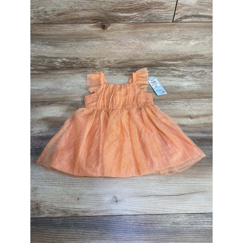 NEW Cat & Jack Glitter Tank Dress Orange sz 18m Orange 18m