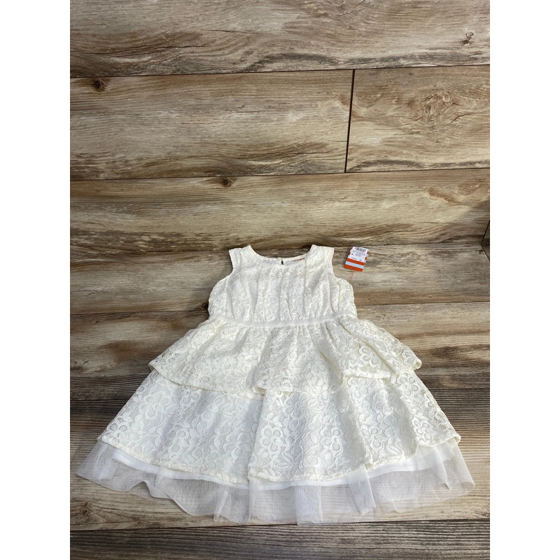 NEW Cat & Jack Lace Tiered Dress White sz 3T