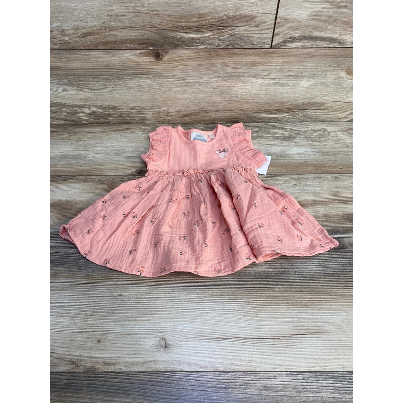 NEW Disney Junior Minnie Mouse Floral Muslin Dress Pink sz 12m Pink 12m