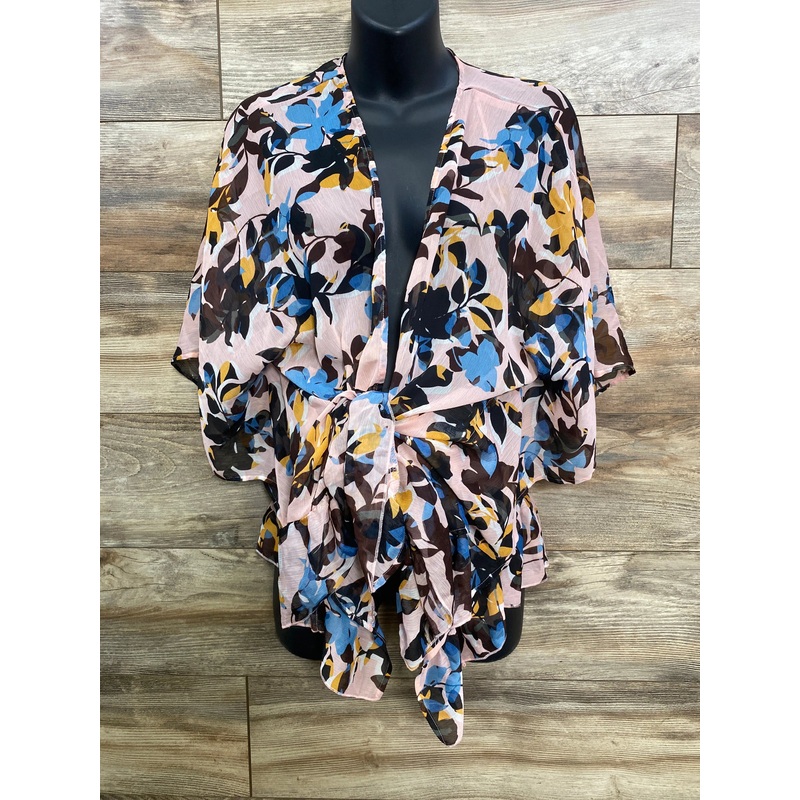 NEW Motherhood Maternity Floral Open Front Kimono Pink sz One Size