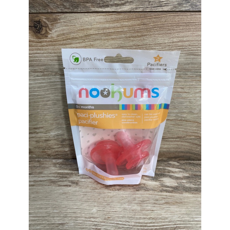 NEW Nookums Paci-Plushies Pacifiers Pink 2pk