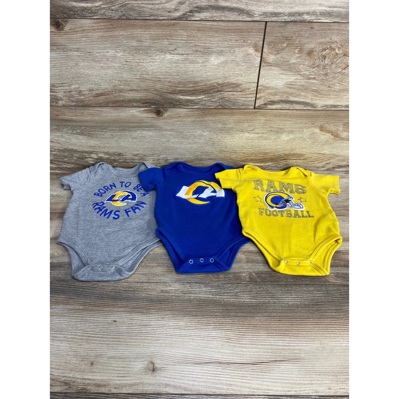 NFL 3pk Rams Bodysuits Gray sz 12m Multicolor 12m