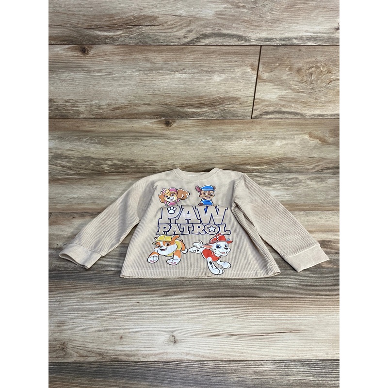 Nickelodeon Paw Patrol Thermal Knit Shirt Beige sz 4T