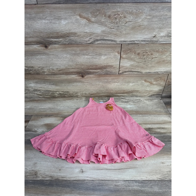 Petit Bateau Striped Flare Dress Red sz 4T