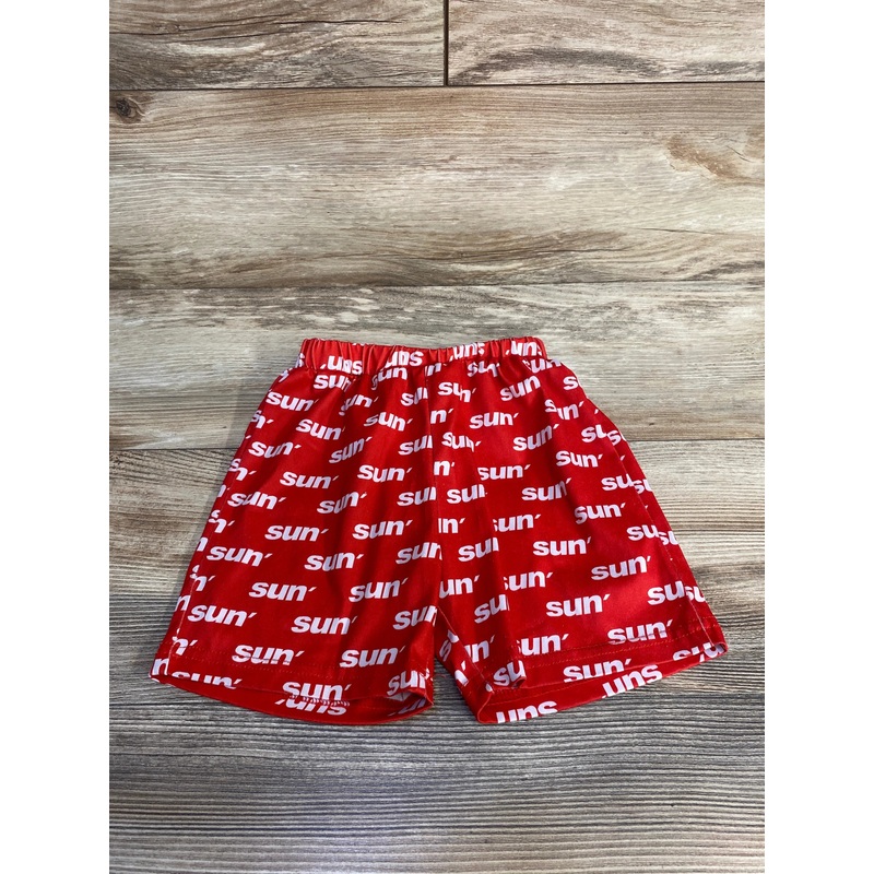 Shein Sun Shorts Red sz 18-24m