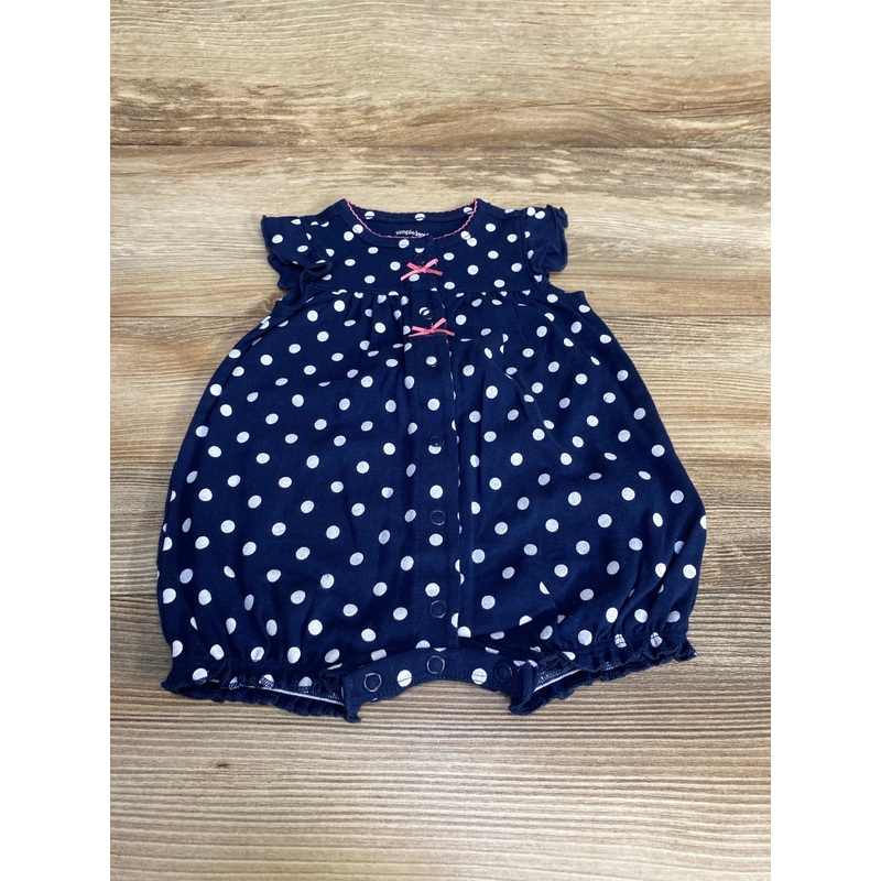 Simple Joys Polka Dot Shortie Romper Navy sz 0-3m Navy Newborn