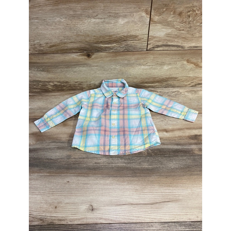 Carter’s Plaid Button Up Shirt White sz 18m White 18m