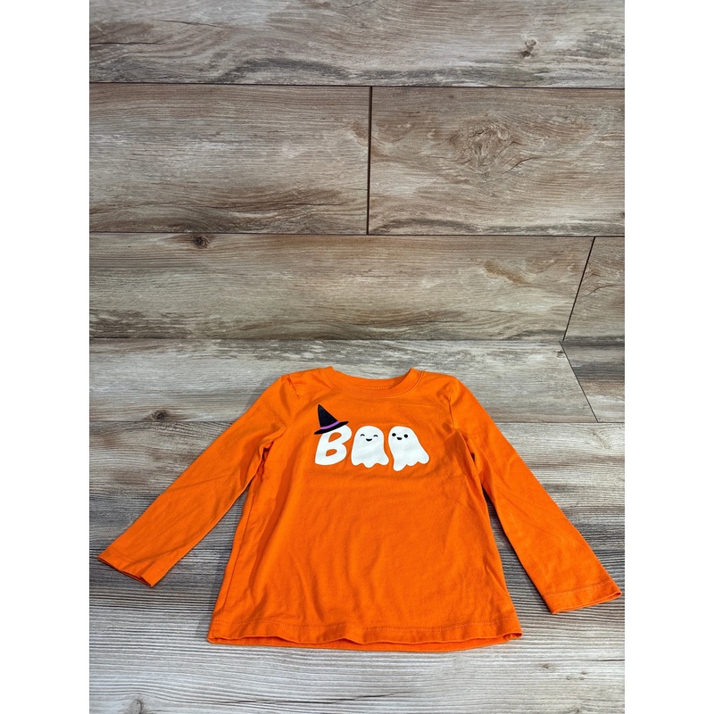 Cat & Jack Boo Long Sleeve Shirt Orange sz 3T Orange 3T