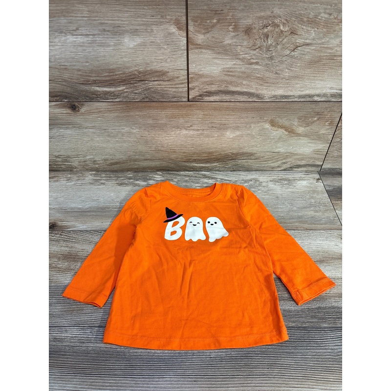 Cat & Jack Boo Long Sleeve Shirt Orange sz 4T Orange 4T