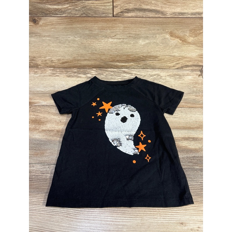 Cat & Jack Flip Sequin Shirt Black sz 4-5T Black 4T