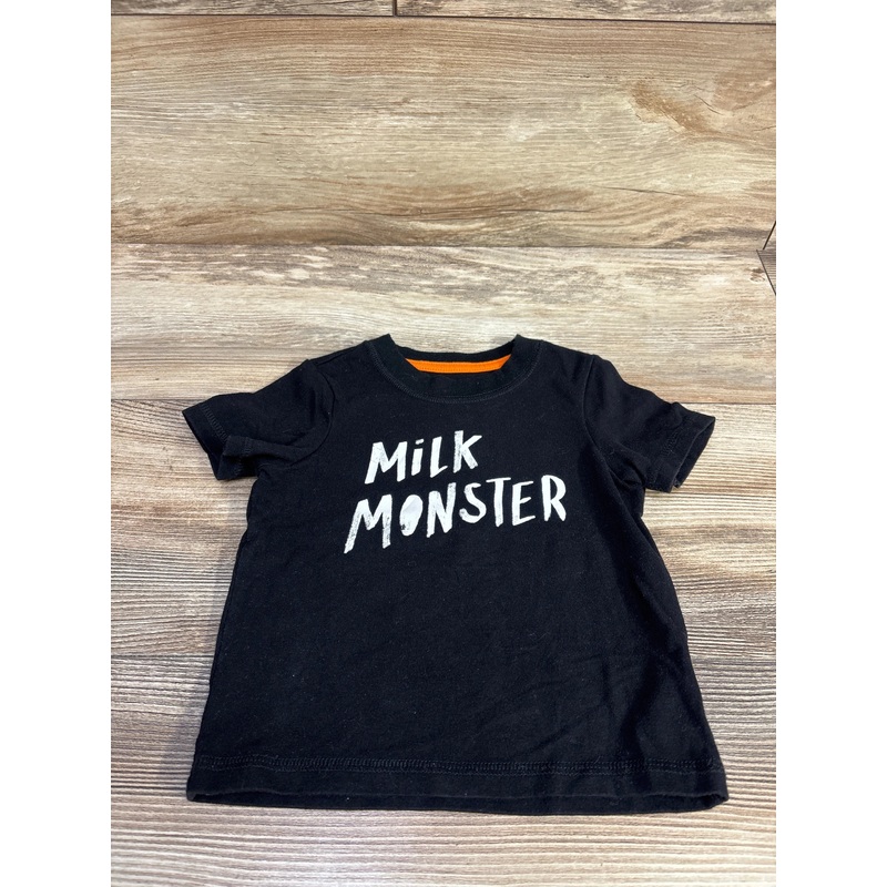 Cat & Jack Milk Monster Shirt Black sz 12m Black 12m